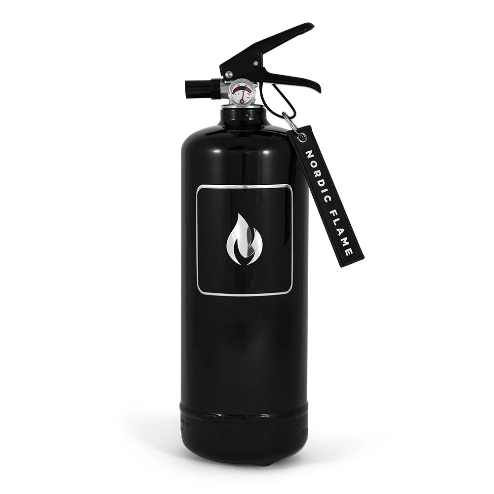 Zwarte brandblusser 2 kg - Classic | Nordic Flame | Accessoires voor een bio-ethanol haard | Zwart