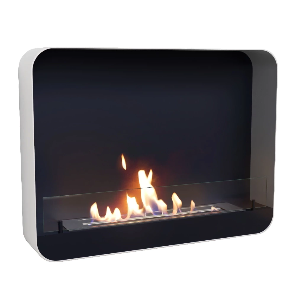 Ohio 80 – Wit | ScandiFlames | Hangende bio-ethanol haard | Zwart