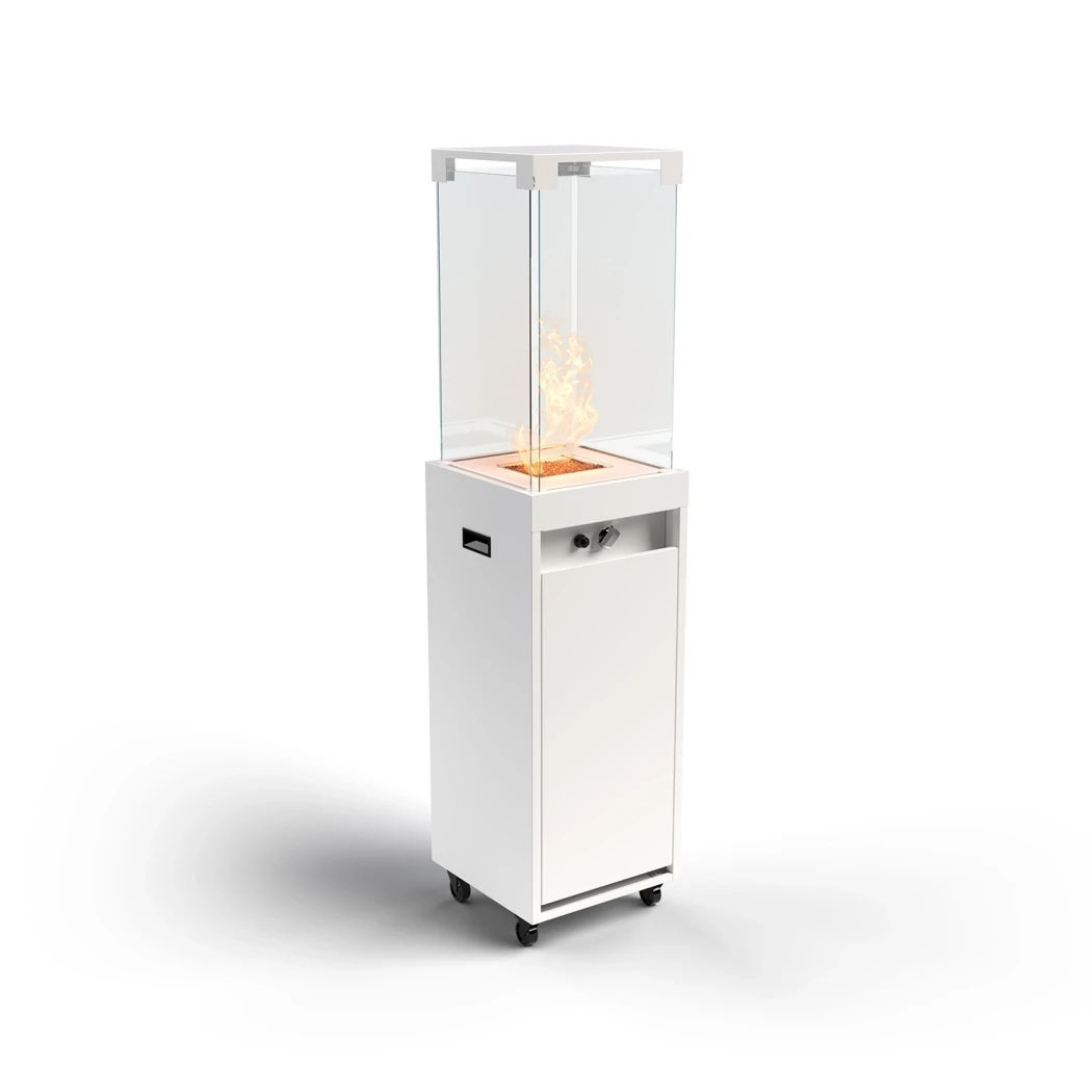 Faro buiten gashaard - Traffic White | Planika Fires | buiten gashaard | Wit | verplaatsbare haard