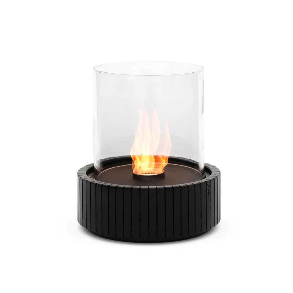Planika Lotus | Planika Fires | vrijstaande bioethanol haard | Zwart | Ronde vorm | binnen- en buitengebruik