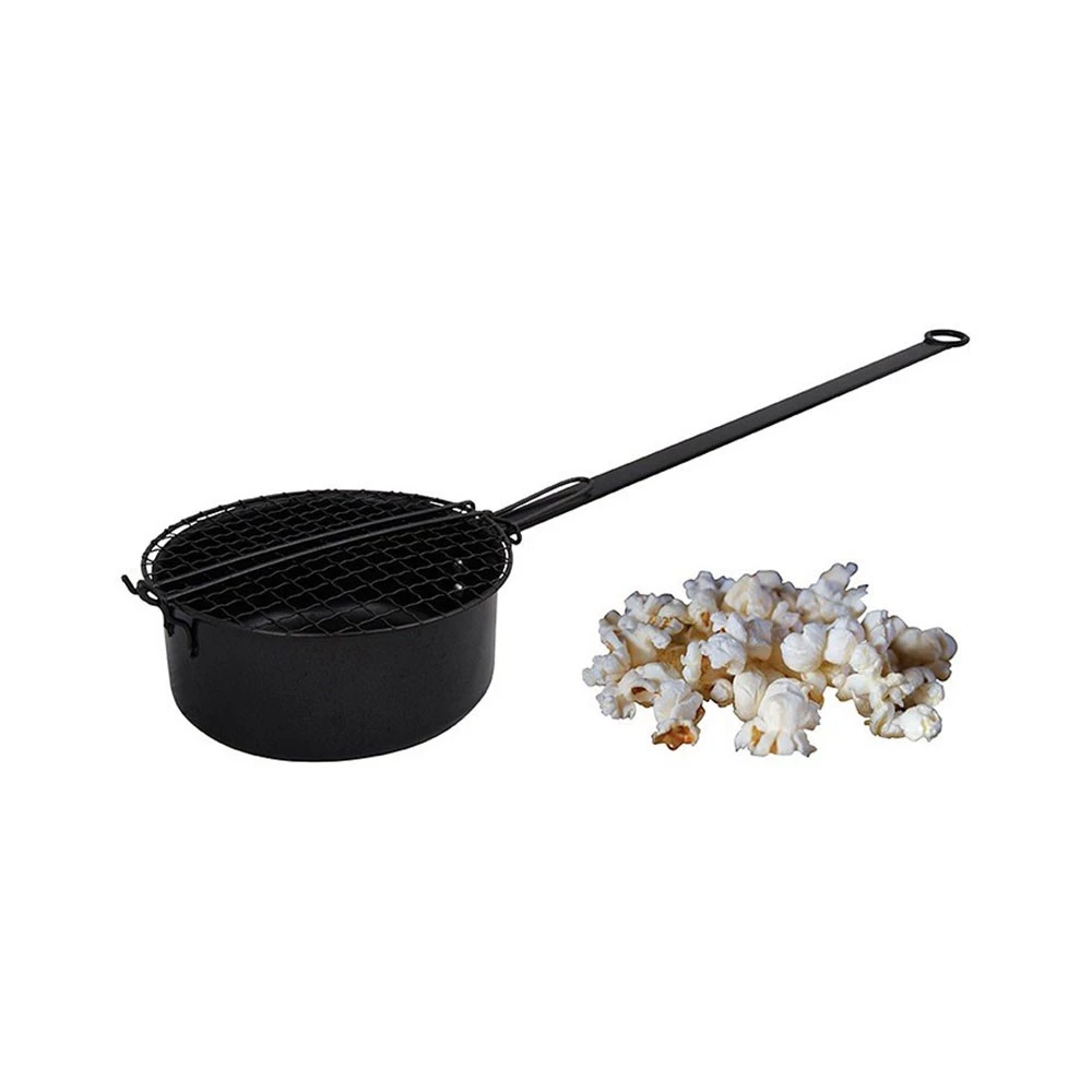 Popcornpot voor vuurplaats | | Accessoires voor buiten koken | Zwart