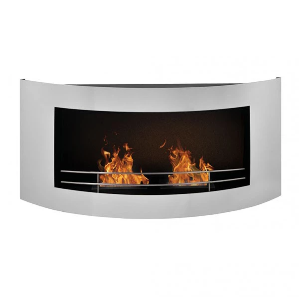 Stalen bio-ethanol haard met ronde vorm | ScandiFlames | Hangende bio-ethanol haard | Roestvast staal
