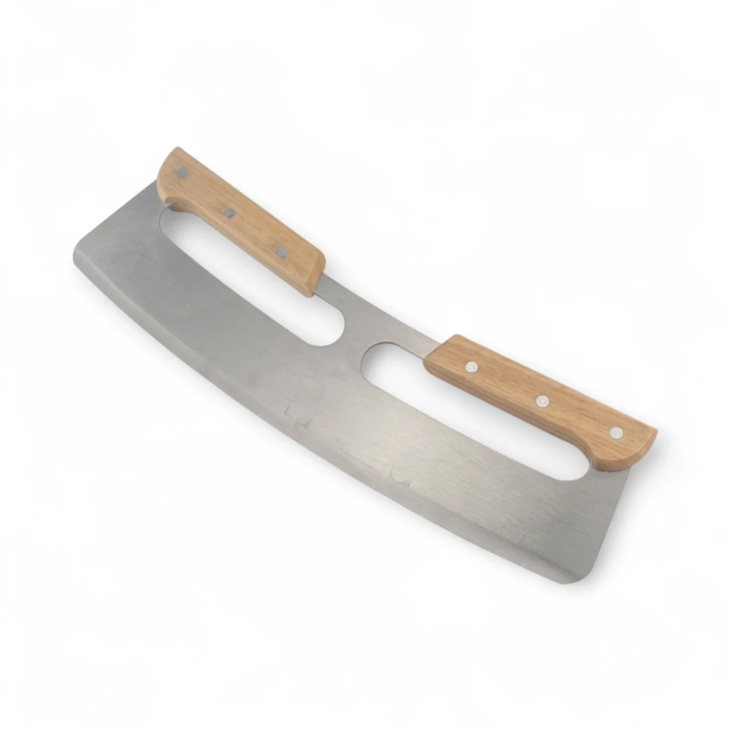 ScandiCrust DuoGrip Pizzasnijder met Dubbele Handgrepen – 35 cm Roestvrij Staal Rocker