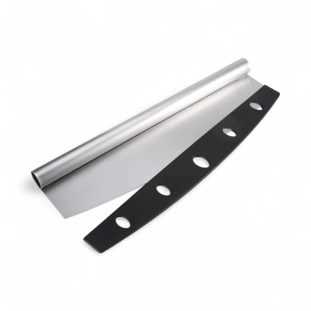 ScandiCrust SteelLine Pizzasnijder met ergonomische grip – 35 cm roestvrijstalen rocker