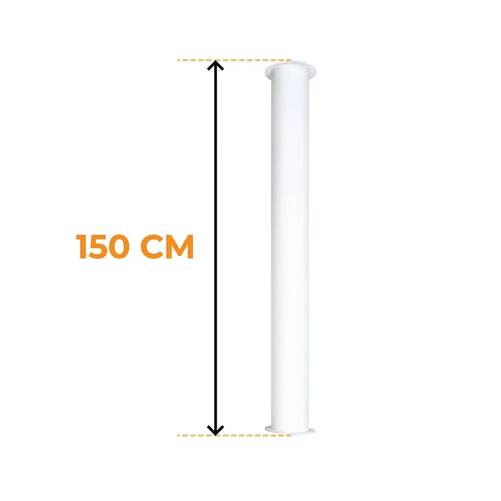 Toronto Buis Wit 150 cm – Totale lengte 190 cm | | | Zwart