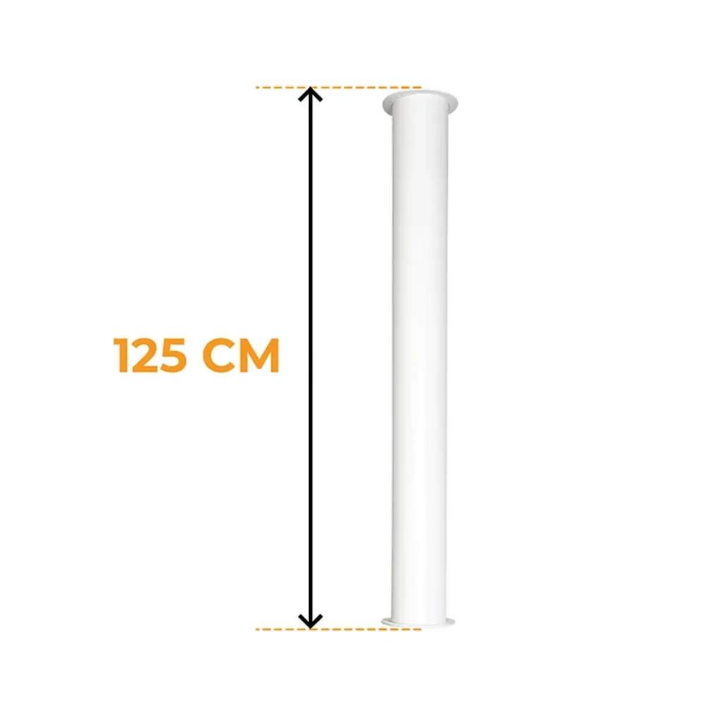 Toronto Buis Wit 125 cm – Totale lengte 165 cm | | | Wit