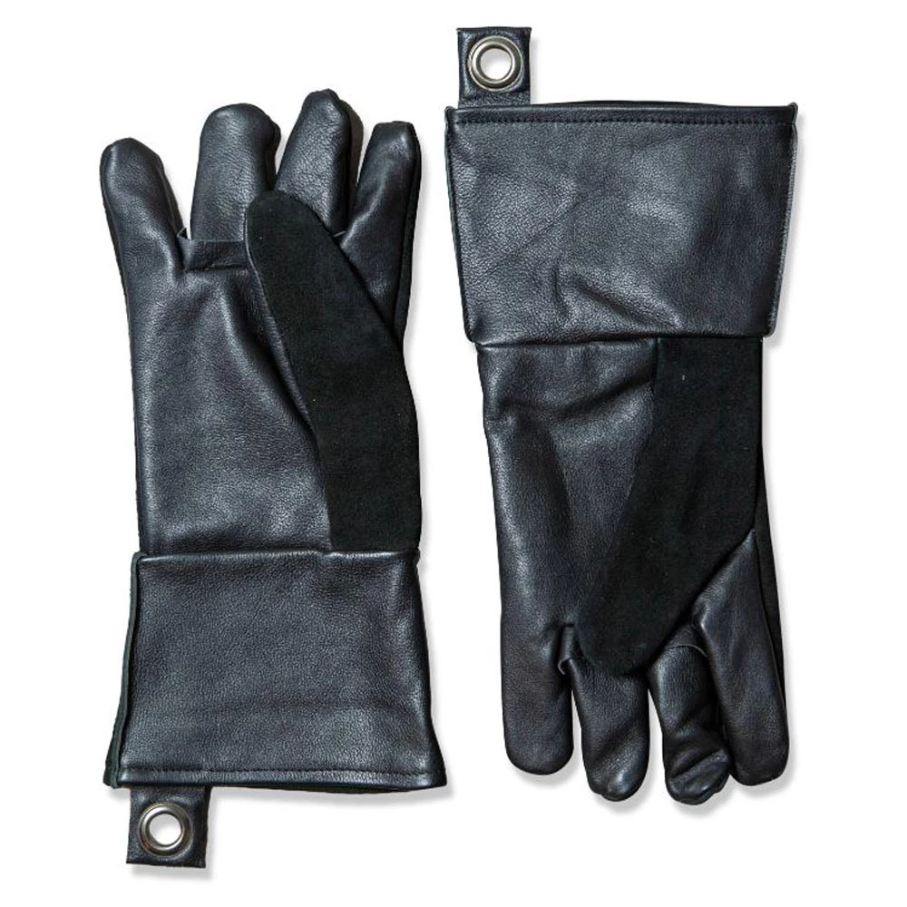Grillhandschoenen in zwart leer - 2 st. | | Kleding voor buiten koken , BBQ Accessories | Zwart