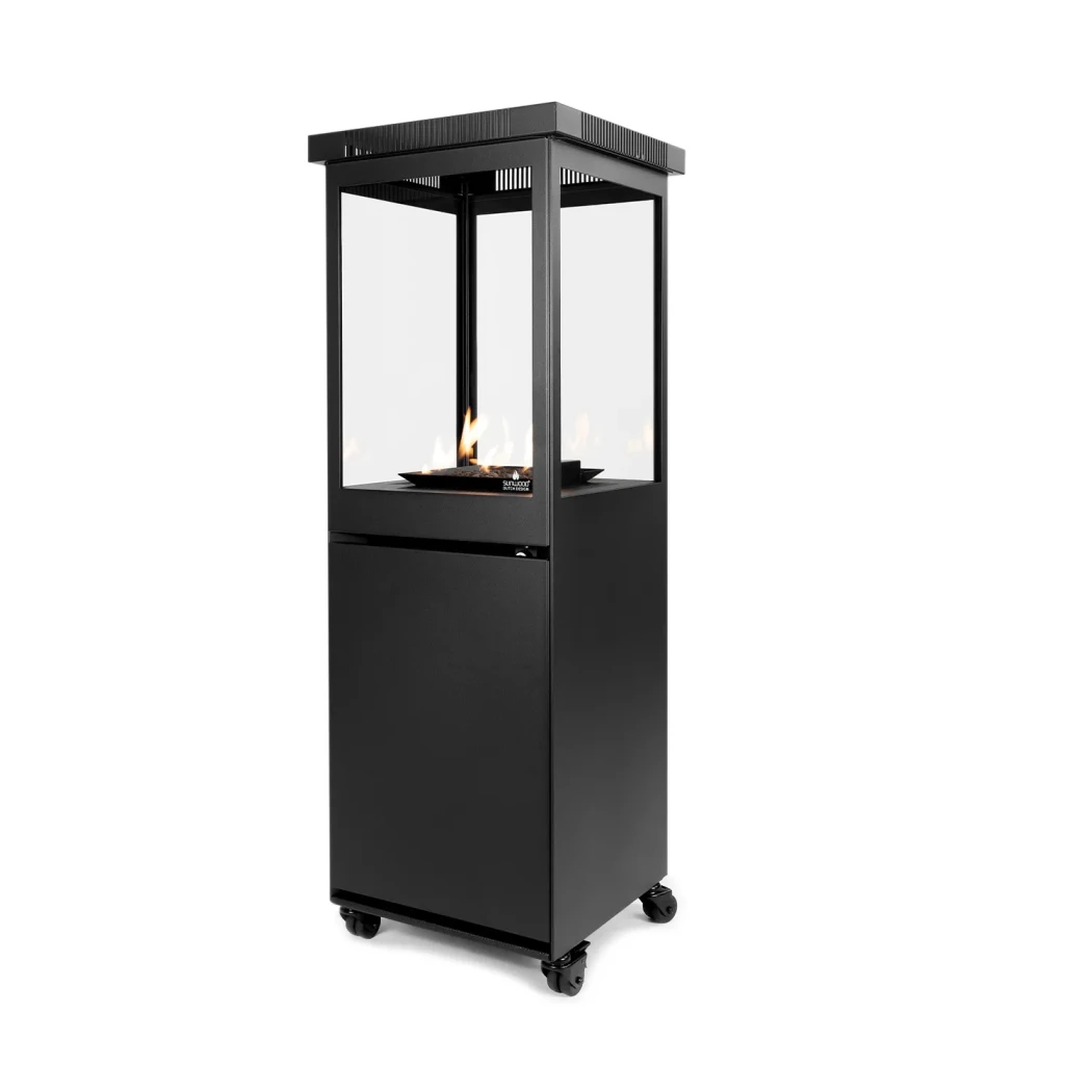Sunwood Original Terrashaard - Mat zwart - Gas open haard voor op het terras - Tot 5.7 kW warmteafgifte