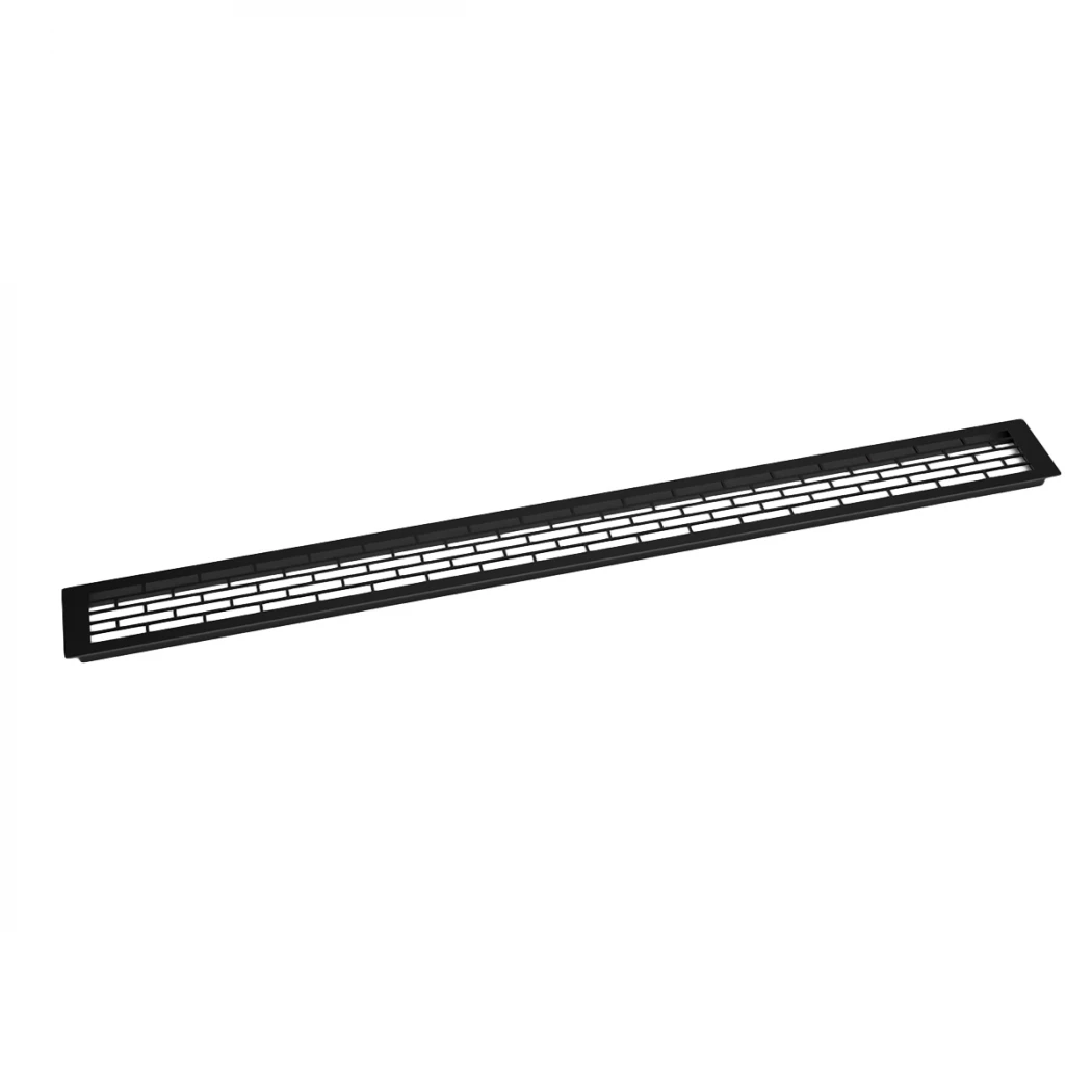 Ventilatierooster Zwart - Maat: 100x9 cm - Ventilatiegat: 450 cm²