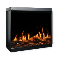 Goldman 74 cm V&aelig;gmonteret Elektrisk Pejs - Sort